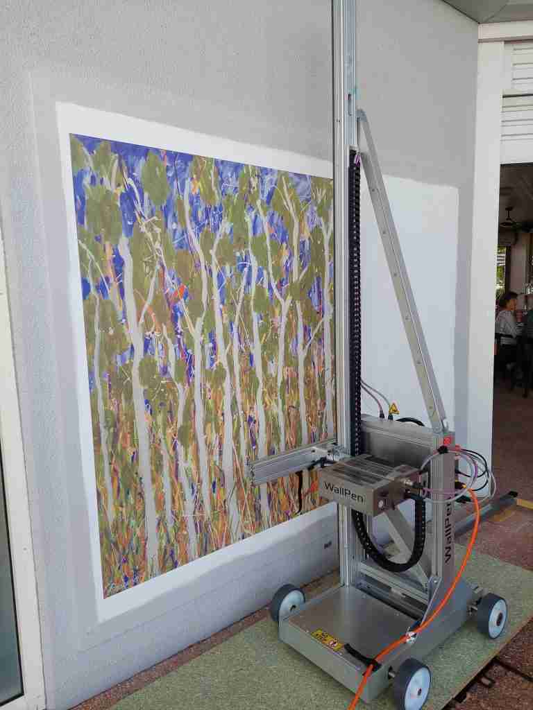 Wall Printing machine producing wall art print